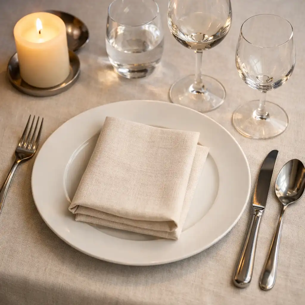 Elegancko nakryty stolik w restauracji premium